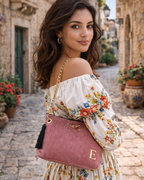 Corduroy Clutch Bag with Chain Strap