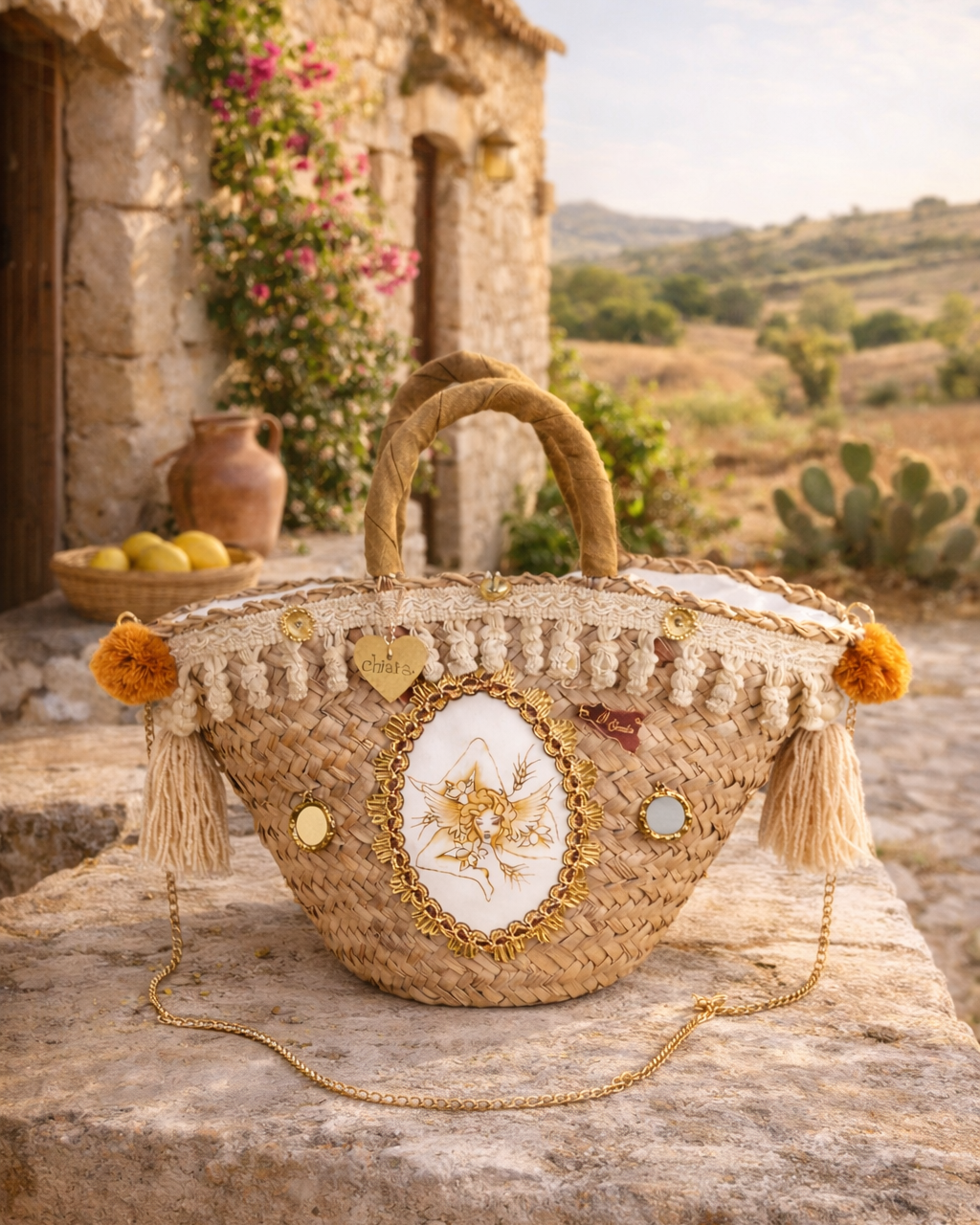 Trinacria Luxuri Sicilian Coffa, Perfect for Ceremonies and Vacations